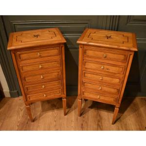 Pair Of Louis XVI Style Bedside Tables