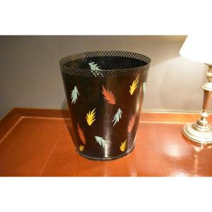 Wastepaper Basket In Painted Sheet Metal