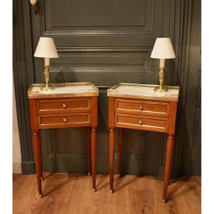 Pair Of Louis XVI Style Bedside Tables