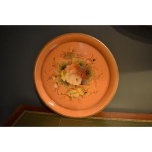 Round Tray In Painted Sheet Metal