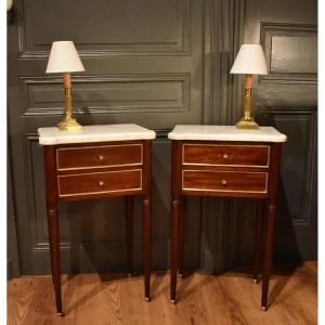 Pair Of Louis XVI Style Bedside Tables