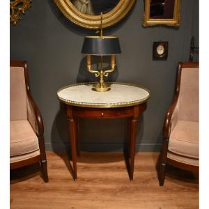 Oval Bouillotte Table In The Louis XVI Style