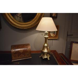 Brass And Bronze Lamp
