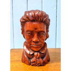 Bust Of Beethoven In Boxwood 1880