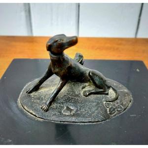 Bronze Greyhound Hunting 19th Century