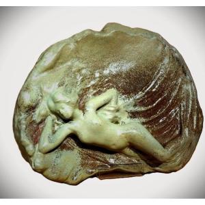 Art Nouveau Ceramic Reclining Woman 1905