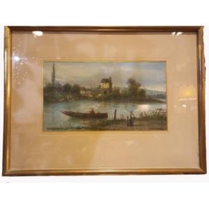 Frederic Legrip, Landscape At The Water's Edge