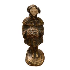 Statuette Chryselephantine Signed Forestier