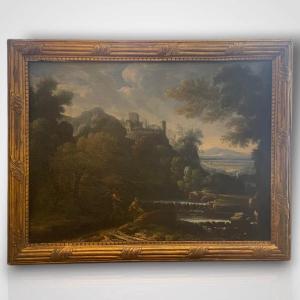 Oil On Canvas 18th Century Landscape