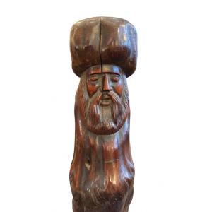 Carved Wooden Stick, 19th Century
