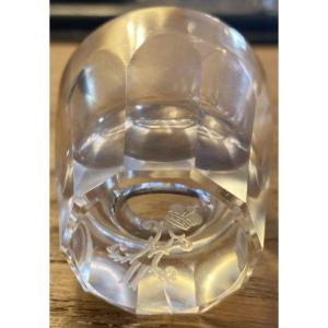 Crystal Vodka Goblet, Figure Of Nicholas Ii, Russia, 19th Century