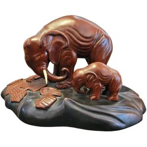 Than Ley, Hanoi School, Elephant And Its Cub, 20th