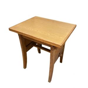 Brutalist Oak Bistro Table, 1950s