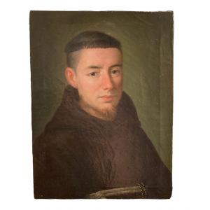 Oil On Canvas, Portrait Of A Capuchin Monk, 18th Century