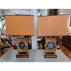 Jacques Duval Brasseur, Pair Of Lamps