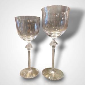 Lalique, Set Of Glasses, Roxane Model, 20th