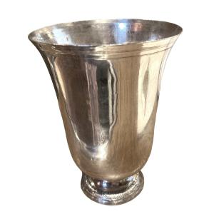 Timpani On Pedestal In Sterling Silver, 18th Century