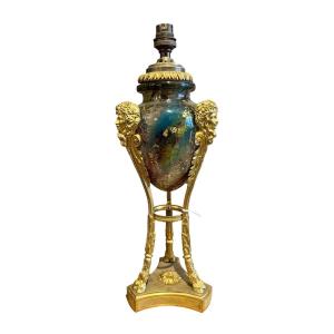 Lamp Base, Rousseau François-eugène (1827-1891) And Leveille Ernest (1841-1913)
