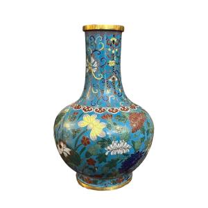 Cloisonné Enamel Vase, Late 19th Century