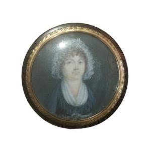 “miniature” Box In Tortoiseshell, Early 19th Century