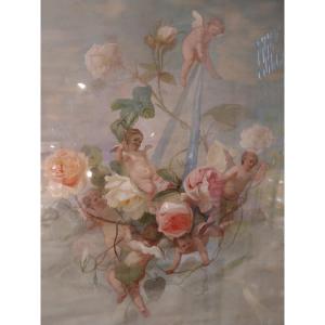 Aman Cyb (active Circa 1868-1880), Gouache On Paper, 19th Century Genre Scene.