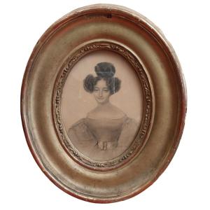 Drawing Of A Portrait Of A Woman, 19th Century