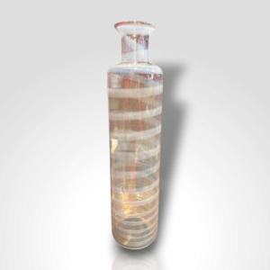 Murano Glass Carafe With White Spirals, 1950s-1960s