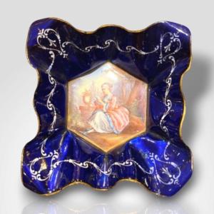 Empty Pocket In Enamel On Glass, 19th Century