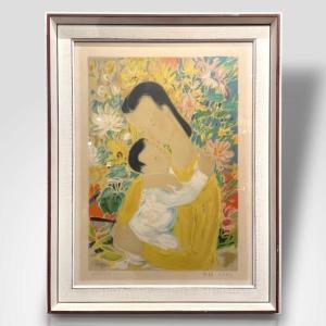 Lithograph "maternity" By Lê Phô (1907-2001)