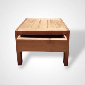 Maison Regain, Elm Bedside Table, 20th Century