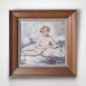 Pierre Laprade, Nude In The Studio, Oil On Canvas, Early 20th Century