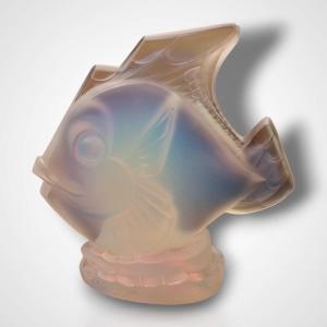 Marius Sabino 1878-1961, Fish In Opalescent Glass, 20th