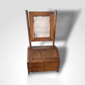 Dressing Table - Jewelry Box In Straw Marquetry