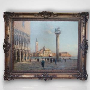 Antoine Bouvard, View Of Venice, 20th Century