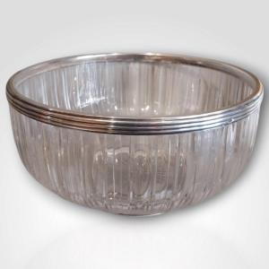 Crystal And Silver Bowl, 20th Century