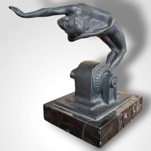 Giacomasso Alberto (1887-1970), Bronze, Plunging Nude, 20th Century