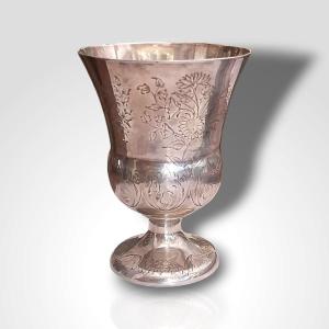 César Tonnelier (1845-1882), Solid Silver Cup, 19th Century