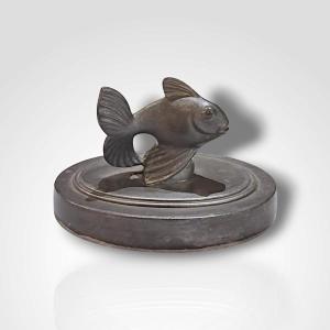 Just Andersen, Tin Paperweight, 20th Century