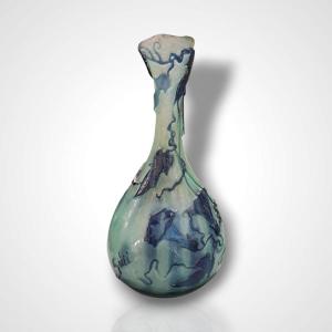 Glass Vase, Gallé, Early 20th Century