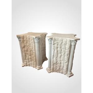 Pair Of Side Tables, 20th Century