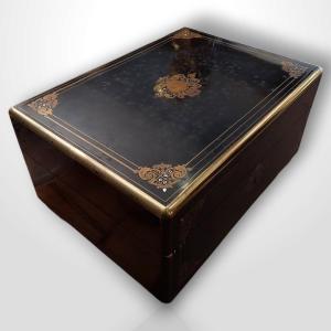 Maison Tahan Circa 1849-1866, Travel Case In Boulle Marquetry, Napoleon III Period