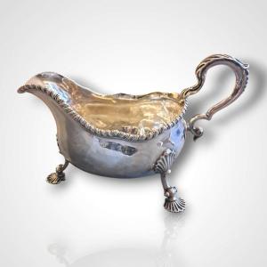 Silver Sauceboat, England, 18th Century