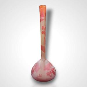 Vase With Vegetal Decoration, Gallé, Early 20th Century