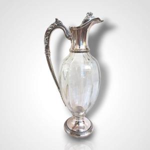 Crystal And Silver Decanter, Late 19th-early 20th Century