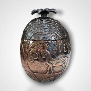 Silver-plated Metal Pineapple Ice Bucket, 20th Century