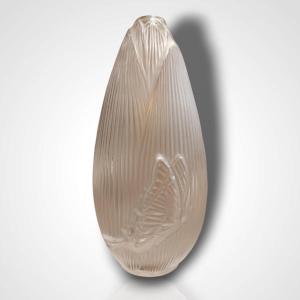 Lalique Vase, Heart Of Flower, 20th Century