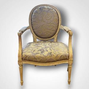 Pair Of Louis XVI Style Armchairs, 20th Century