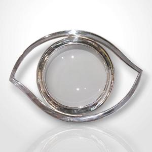 Eye Of Horus Magnifying Glass, Hermès, Silver-plated Metal, 20th Century