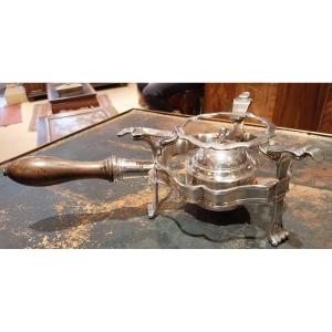 18th Century Silver Metal Stove