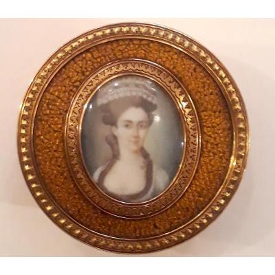 Miniature Box, Tortoise And Gold